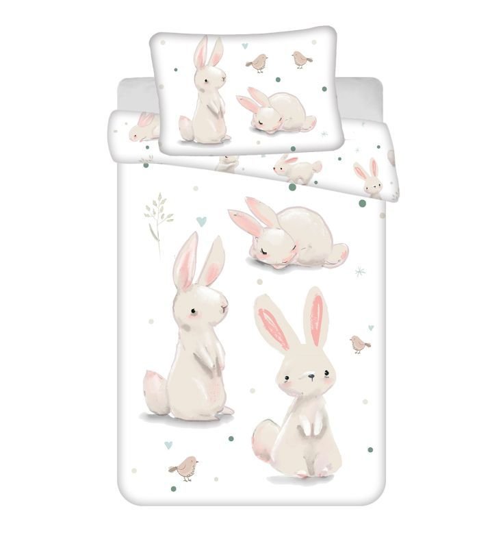 JERRY FABRICS Povlečení do postýlky Králíčci baby Bavlna, 100/135, 40/60 cm - Povlečení nelicenční