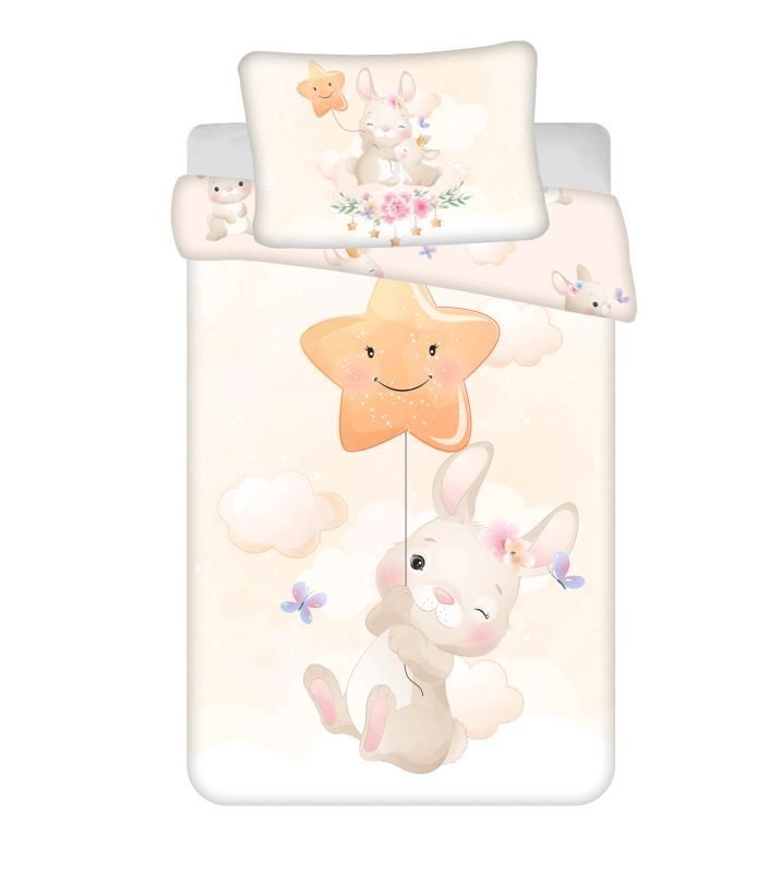JERRY FABRICS Povlečení do postýlky Bunny Star baby  Bavlna, 100/135, 40/60 cm