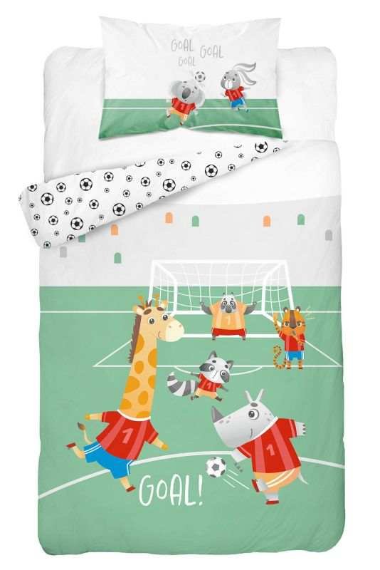 DETEXPOL Bambusové povlečení do postýlky Zvířátka fotbal Bavlna, Bambus, 100/135, 40/60 cm DETEXPOL Bambusové povlečení do postýlky Zvířátka fotbal Bavlna, Bambus, 100/135, 40/60 cm