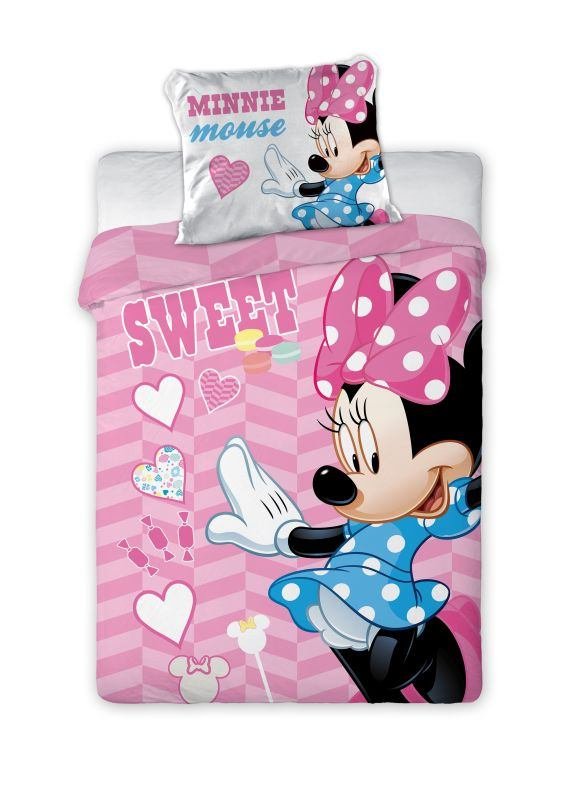 FARO Povlečení do postýlky Minnie růžová Bavlna, 100/135, 40/60 cm FARO Povlečení do postýlky Minnie růžová Bavlna, 100/135, 40/60 cm