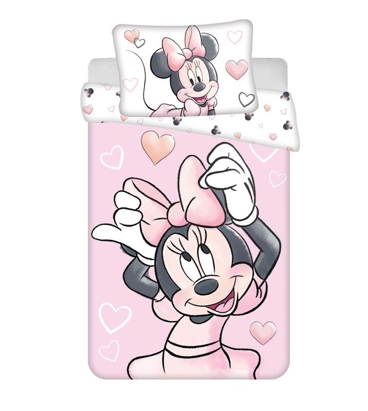 JERRY FABRICS Povlečení do postýlky Minnie Blush Pink baby  Bavlna, 100/135, 40/60 cm