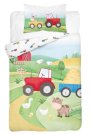 DETEXPOL Bambusové povlečení do postýlky Šťastná farma červená Bavlna, Bambus, 100/135, 40/60 cm Povlečení do postýlky - Povlečení nelicenční