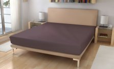 Polášek Froté prostěradlo fialovo hnědá Bavlna, Polyamid, 220g/m, 90/200 cm Prostěradla