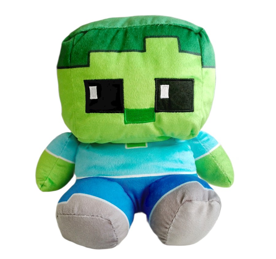 Plyšová hračka Minecraft Zombie Steve Pixel maxi 25cm - Plyšové hračky