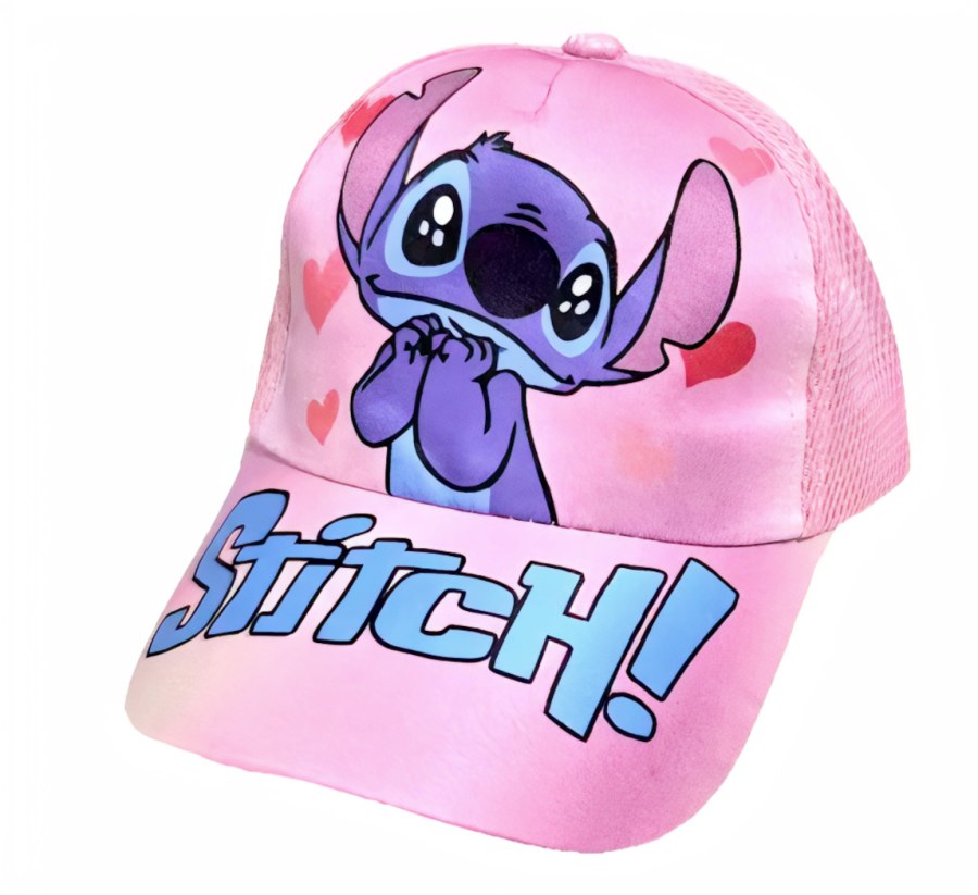 Dětská kšiltovka Stitch Hearts s potiskem S/M - Dětské kšiltovky