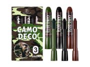 Sada maskovacích barev na obličej a tělo Camouflage 3ks Párty a karneval - Barvy na obličej