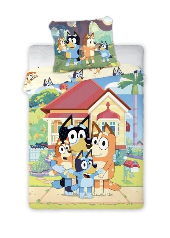 FARO Povlečení Bluey domeček Bavlna, 140x200, 70x90 cm - Povlečení nelicenční