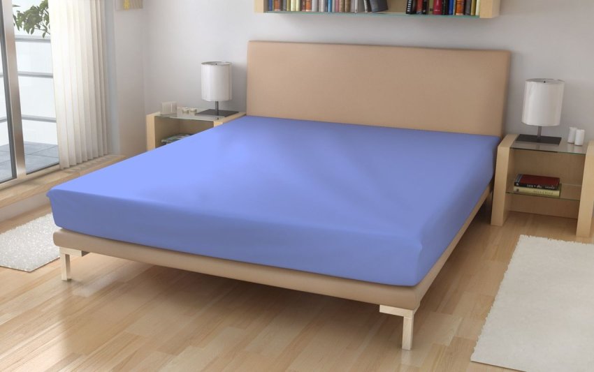 Prostěradla - Jersey 140x200 - Polášek Jersey prostěradlo Bavlna 150g/m2, 140/200 Nebesky modrá cm Polášek Jersey prostěradlo Bavlna 150g/m2, 140/200 Nebesky modrá cm - Jersey 140x200