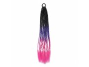 Copánky s gumičkou Crazy braids Pink 60cm