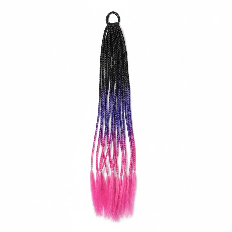 Copánky s gumičkou Crazy braids Pink 60cm - Doplňky ke kostýmům