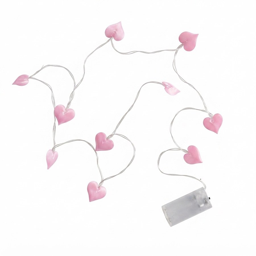 Svatební dekorace - Svatební dekorace Světelný řetěz Rose heart 150cm Svatební dekorace Světelný řetěz Rose heart 150cm - Svatební dekorace
