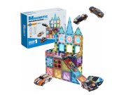 Magnetická 3D stavebnice Cars 66ks s autíčkama Hračky - Magnetické stavebnice