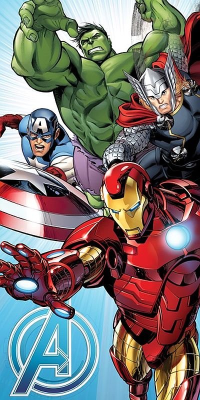 Osušky,ručníky, ponča - plážové osušky - Osuška Avengers 02 70/140 Osuška Avengers 02 70/140 - plážové osušky