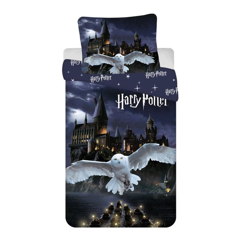 JERRY FABRICS Povlečení Harry Potter Hogwarts Night micro polyester, 140/200, 70/90 cm JERRY FABRICS Povlečení Harry Potter Hogwarts Night micro polyester, 140/200, 70/90 cm