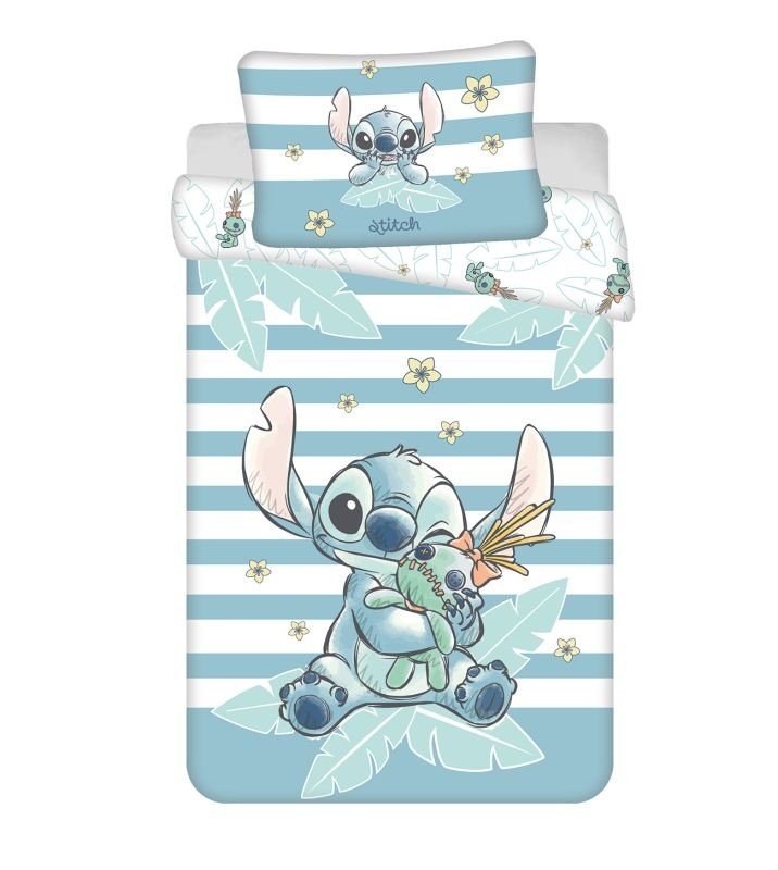 Povlečení do postýlky - Povlečení licenčí - JERRY FABRICS Povlečení do postýlky Lilo and Stitch Tropical Hugs baby Bavlna, 100/135, 40/60 cm JERRY FABRICS Povlečení do postýlky Lilo and Stitch Tropical Hugs baby Bavlna, 100/135, 40/60 cm - Povlečení licenčí