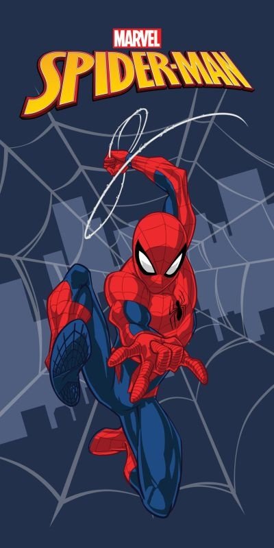 JERRY FABRICS Osuška Micro Spiderman City Web Polyester, 70/140 cm JERRY FABRICS Osuška Micro Spiderman City Web Polyester, 70/140 cm