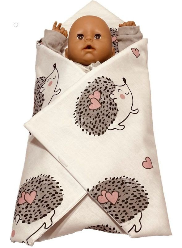 Pro panenky - rychlozavinovačky - SDS Rychlozavinovačka pro panenky Ježeček Bavlna, výplň: Polyester, 1x 60x60 cm SDS Rychlozavinovačka pro panenky Ježeček Bavlna, výplň: Polyester, 1x 60x60 cm - rychlozavinovačky
