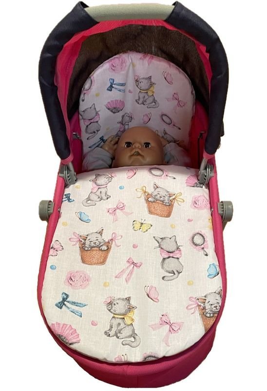 Pro panenky - peřinky do KOČÁRKU - SDS Peřinky do kočárku pro panenky Veselé kočičky Bavlna, výplň: Polyester, 1x 27x40 cm / 25x20 cm SDS Peřinky do kočárku pro panenky Veselé kočičky Bavlna, výplň: Polyester, 1x 27x40 cm / 25x20 cm - peřinky do KOČÁRKU