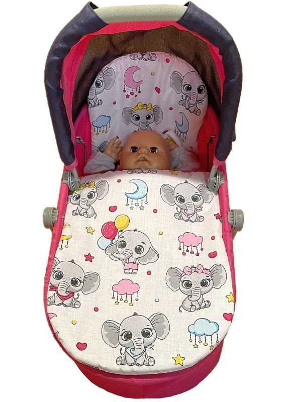 Pro panenky - peřinky do KOČÁRKU - SDS Peřinky do kočárku pro panenky Veselí sloníci Bavlna, výplň: Polyester, 1x 27x40 cm / 25x20 cm SDS Peřinky do kočárku pro panenky Veselí sloníci Bavlna, výplň: Polyester, 1x 27x40 cm / 25x20 cm - peřinky do KOČÁRKU