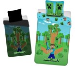 JERRY FABRICS Povlečení Minecraft Jungle Fight svítící Bavlna, 140/200, 70/90 cm