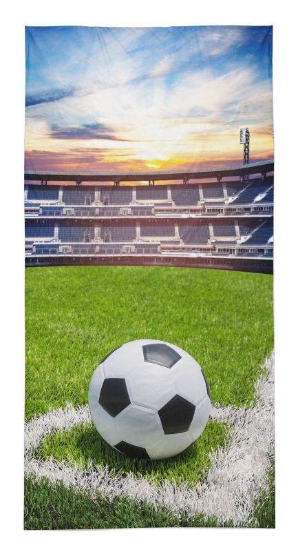 Osušky,ručníky, ponča - plážové osušky - DETEXPOL Osuška Fotbal rohový kop Bavlna - Froté, 70/140 cm DETEXPOL Osuška Fotbal rohový kop Bavlna - Froté, 70/140 cm - plážové osušky
