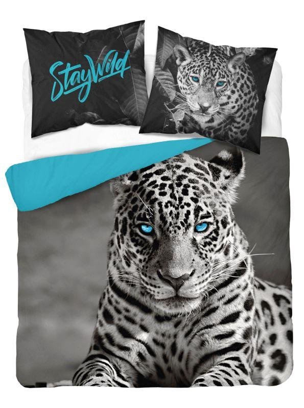 DETEXPOL Francouzské povlečení Leopard Bavlna, 220/200, 2x70/80 cm - Povlečení fototisk