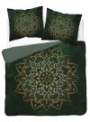 DETEXPOL Francouzské povlečení Mandala zelená Bavlna, 220/200, 2x70/80 cm Povlečení klasické vzory - Povlečení klasické 220x200