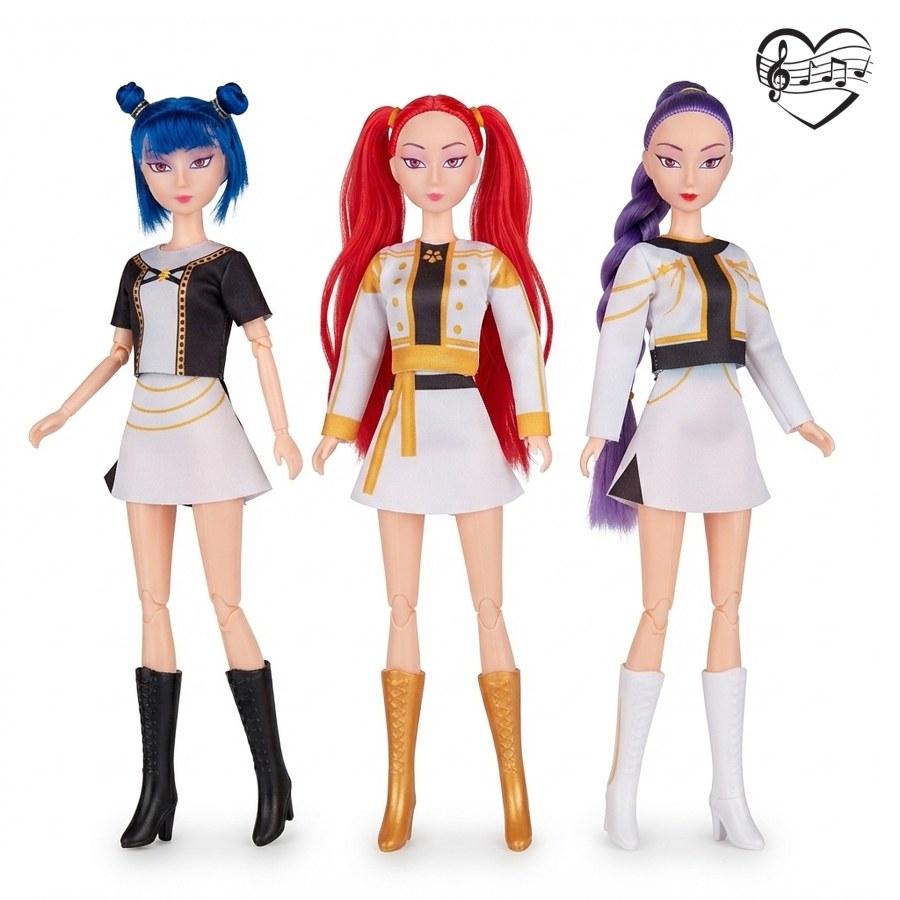 Sada figurek Demon Hunters K-pop Zpívající Glamour 3ks 30 cm Sada figurek Demon Hunters K-pop Zpívající Glamour 3ks 30 cm