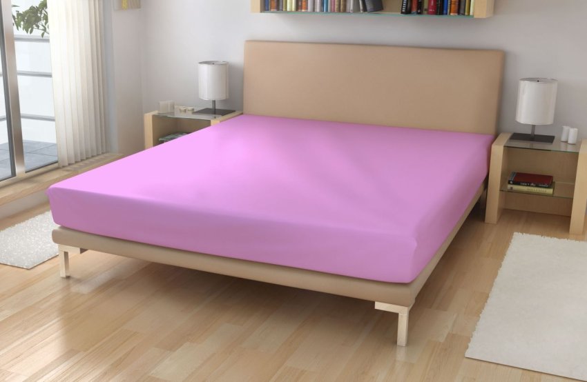 Polášek Jersey prostěradlo Bavlna 150g/m2, 140/200 Fialková cm - Jersey 140x200