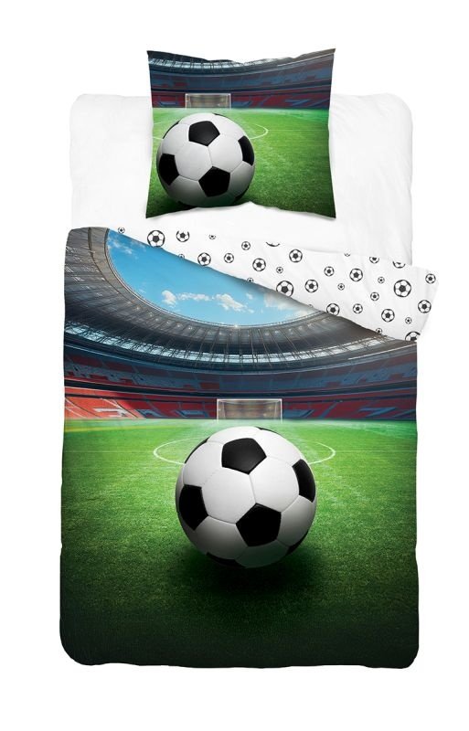 Povlečení pro teenagery - DETEXPOL Povlečení Fotbal stadion II Bavlna, 140/200, 70/80 cm DETEXPOL Povlečení Fotbal stadion II Bavlna, 140/200, 70/80 cm - Povlečení pro teenagery