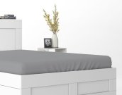 DETEXPOL Prostěradlo Mikrosatén šedá Polyester, 180/200 cm Prostěradla - Mikrosatén 180x200