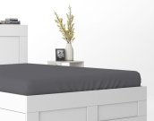 DETEXPOL Prostěradlo Mikrosatén antracitová Polyester, 180/200 cm Prostěradla - Mikrosatén 180x200