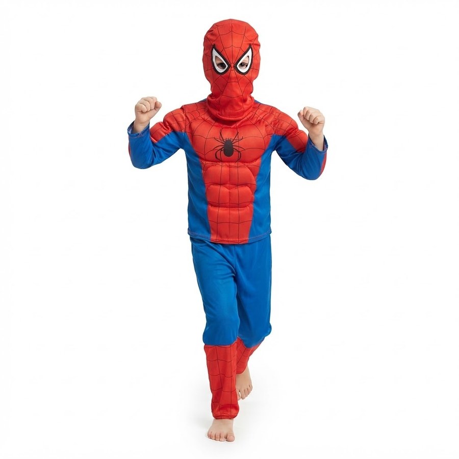 Dětský kostým Spiderman se svaly 110-122 M - Dětské kostýmy