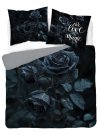 Povlečení klasické vzory Povlečení klasické 220x200 - DETEXPOL Francouzské povlečení 3D Růže černé micro Polyester - mikrovlákno, 220/200, 2x70/80 cm DETEXPOL Francouzské povlečení 3D Růže černé micro Polyester - mikrovlákno, 220/200, 2x70/80 cm