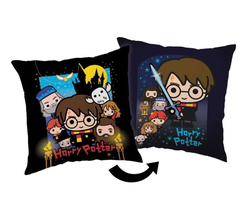 Polštářky a povlaky - polštářky s výplní - JERRY FABRICS Polštářek Harry Potter Friends Polyester, 40/40 cm JERRY FABRICS Polštářek Harry Potter Friends Polyester, 40/40 cm - polštářky s výplní