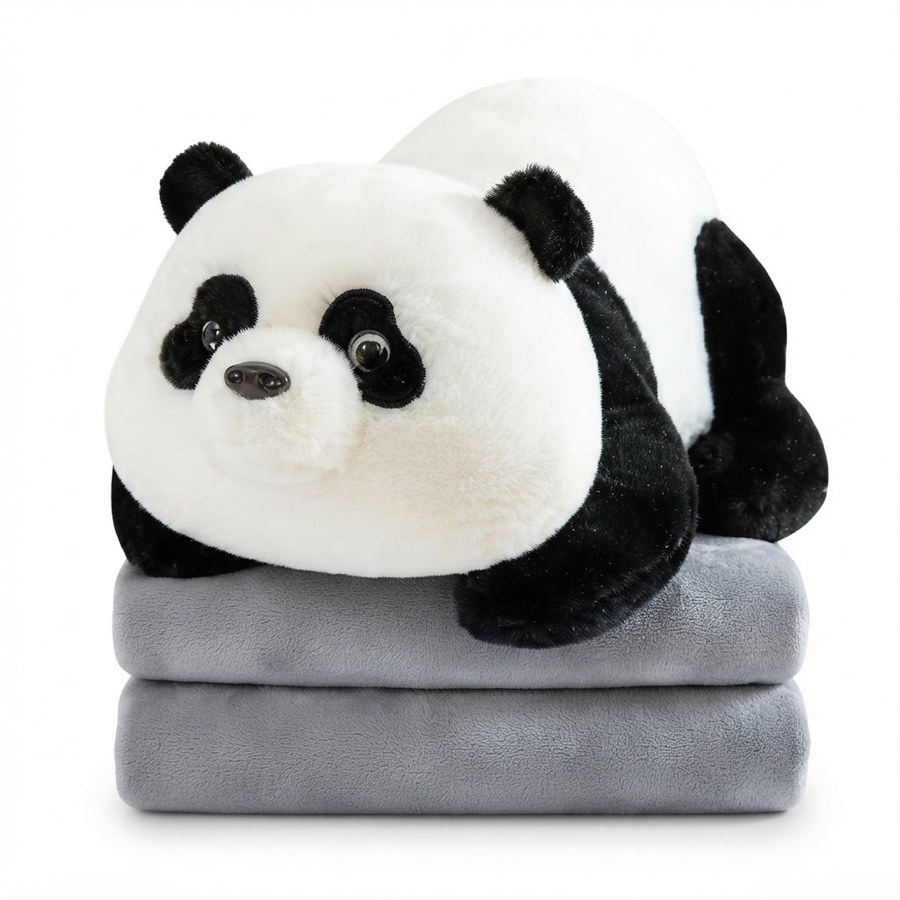Maxi plyšová panda s dekou Big buddy 45cm 2v1 - Plyšové hračky