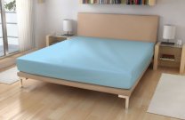 Prostěradla Jersey 140x200 - Polášek Jersey prostěradlo Bavlna 150g/m2, 140/200 Světle modrá cm Polášek Jersey prostěradlo Bavlna 150g/m2, 140/200 Světle modrá cm