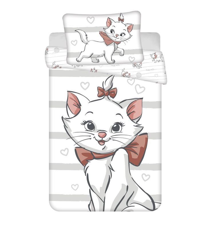 JERRY FABRICS Povlečení do postýlky Kočička Marie Bow baby Bavlna, 100/135, 40/60 cm - Povlečení licenčí