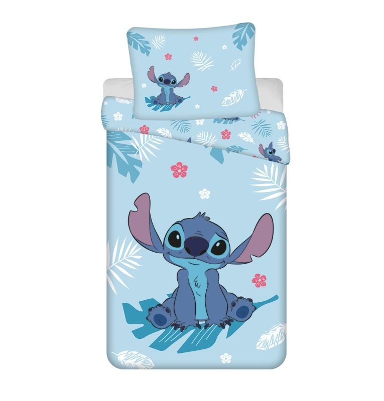 JERRY FABRICS Povlečení Lilo and Stitch Blue  Bavlna, 140/200, 70/90 cm