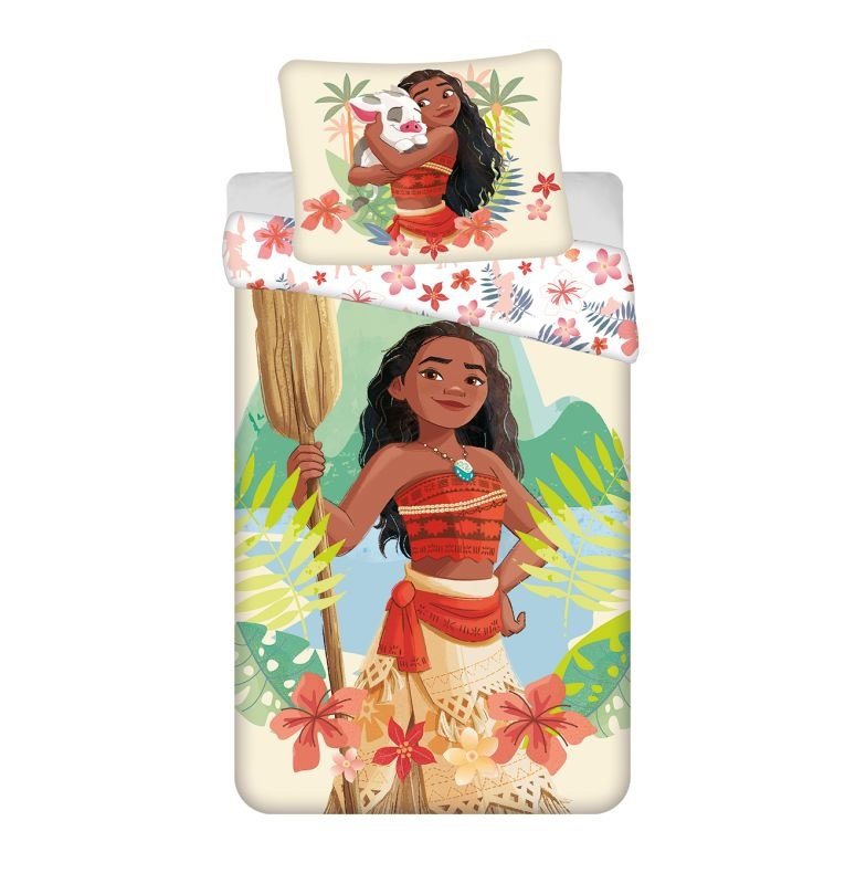 JERRY FABRICS Povlečení Vaiana Tropicool  Bavlna, 140/200, 70/90 cm
