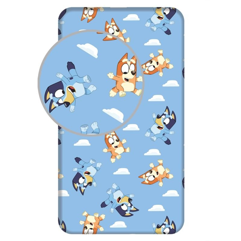 JERRY FABRICS Prostěradlo Bluey 004 Bavlna, 90/200 cm - Licenční prostěradla