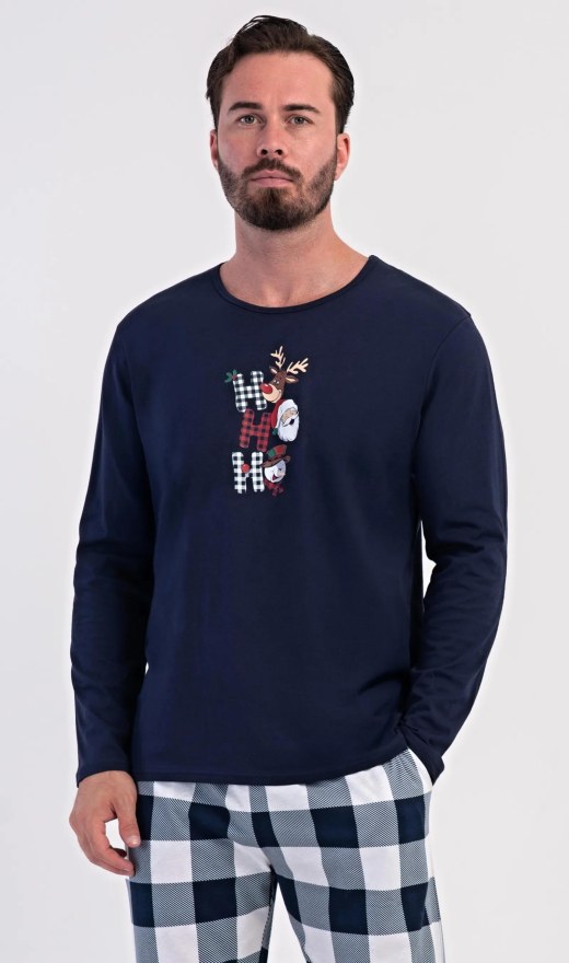 Muži - Pánská pyžama - Pánská pyžama s dlouhým rukávem - Pánské pyžamo dlouhé Merry Christmas Pánské pyžamo dlouhé Merry Christmas - Pánská pyžama s dlouhým rukávem