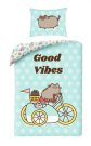 HALANTEX Povlečení Pusheen Good Vibes Bavlna, 140/200, 70/90 cm Povlečení licenční