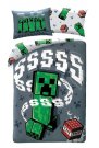 HALANTEX Povlečení Minecraft Creeper Grey Bavlna, 140/200, 70/90 cm Povlečení licenční