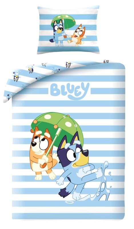 Povlečení licenční - HALANTEX Povlečení Bluey stripe Bavlna, 140/200, 70/90 cm HALANTEX Povlečení Bluey stripe Bavlna, 140/200, 70/90 cm - Povlečení licenční