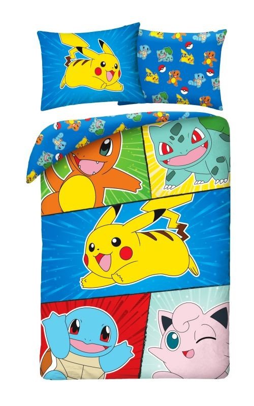 Povlečení licenční - HALANTEX Povlečení Pokémon game Bavlna, 140/200, 70/90 cm HALANTEX Povlečení Pokémon game Bavlna, 140/200, 70/90 cm - Povlečení licenční