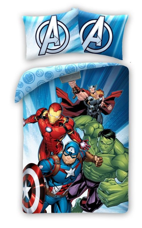 Povlečení licenční - HALANTEX Povlečení Avengers Bavlna, 140/200, 70/90 cm HALANTEX Povlečení Avengers Bavlna, 140/200, 70/90 cm - Povlečení licenční