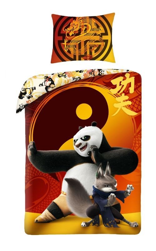 HALANTEX Povlečení Kung Fu Panda Bavlna, 140/200, 70/90 cm - Povlečení licenční