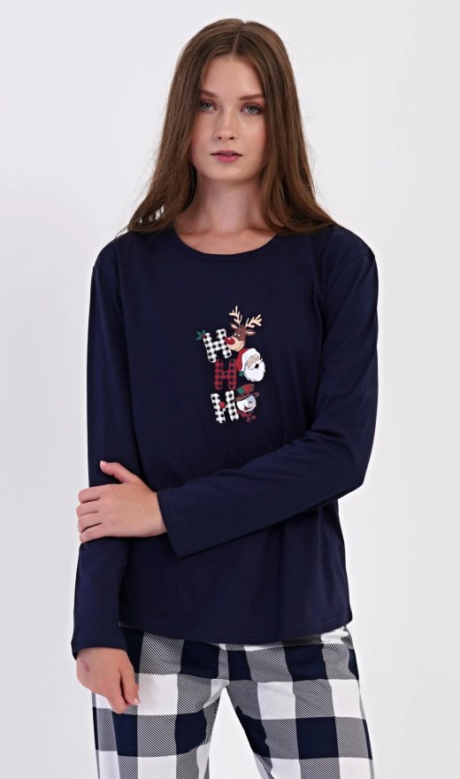 Dámské pyžamo dlouhé Merry Christmas - Dámská pyžama s dlouhým rukávem