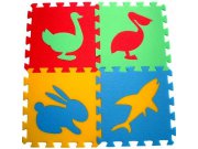 Pěnové puzzle koberec Zvířátka IV 8 mm, rozměry 61 x 61 cm Dětské koberce